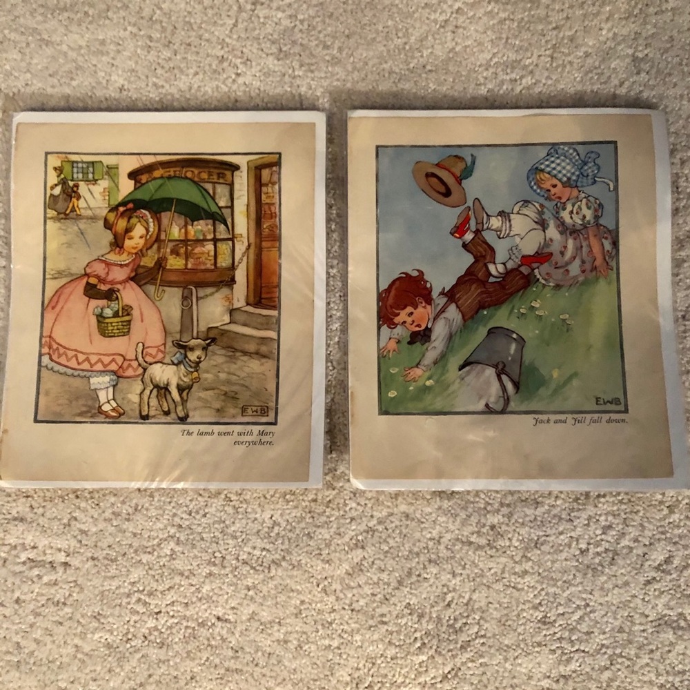 Vintage children’s book illustrations circa 1940s
